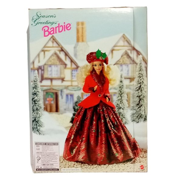 Season's Greetings Barbie Limited Edition #12384 Vintage 1994 NRFB MINT - Picture 4 of 12